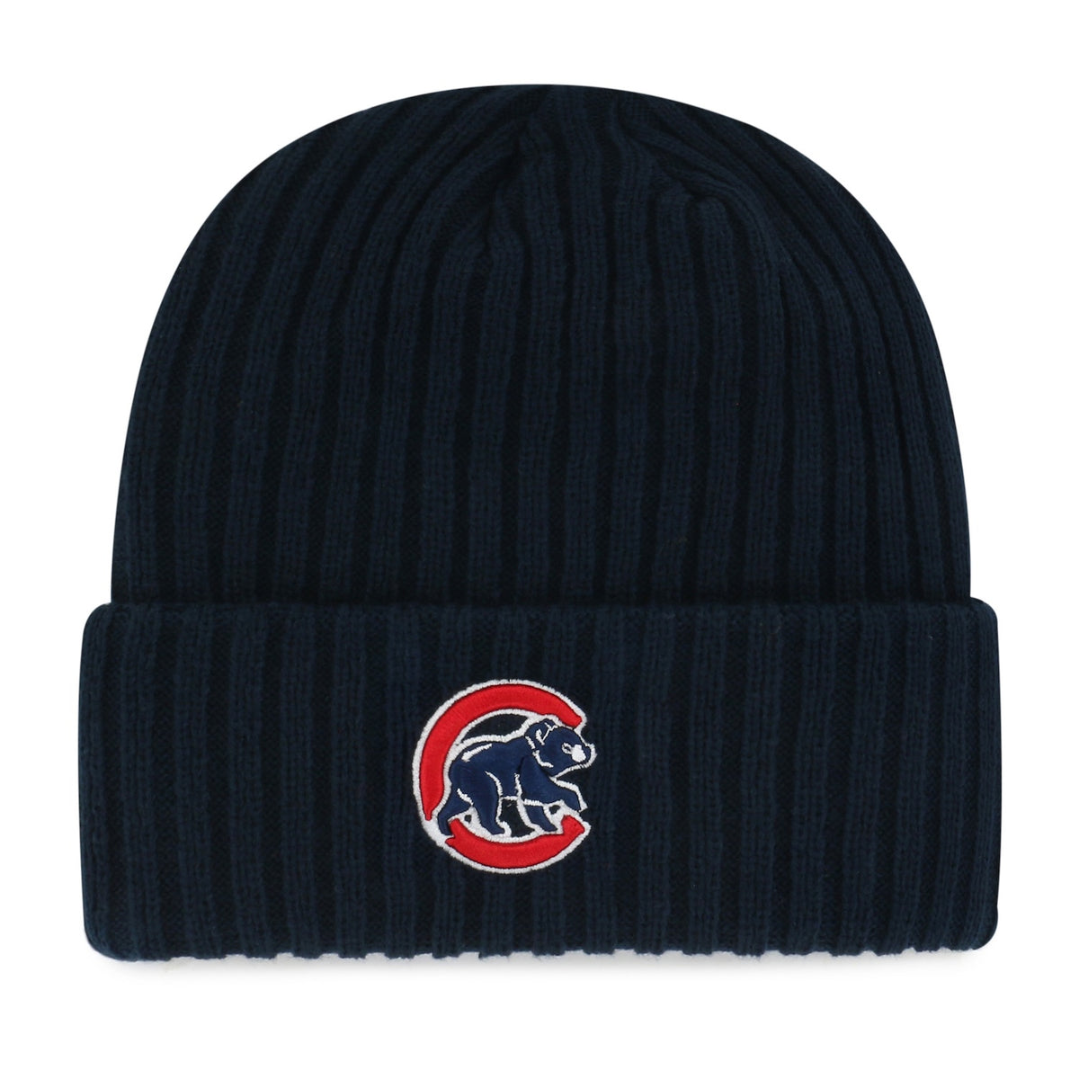Chicago Cubs '47 Ribbed Snowdrift Navy Cuffed Knit Hat