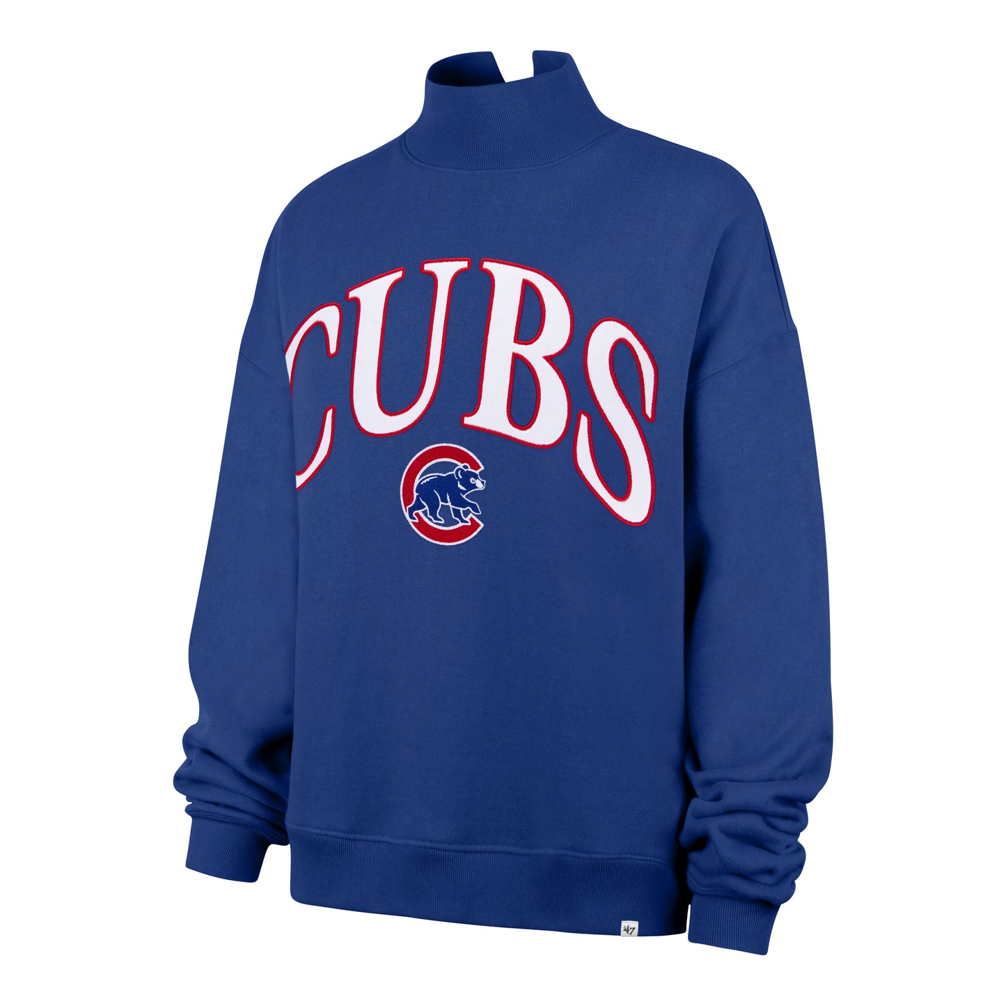Chicago Cubs '47 Women's Vantage Mock Neck Royal Pullover