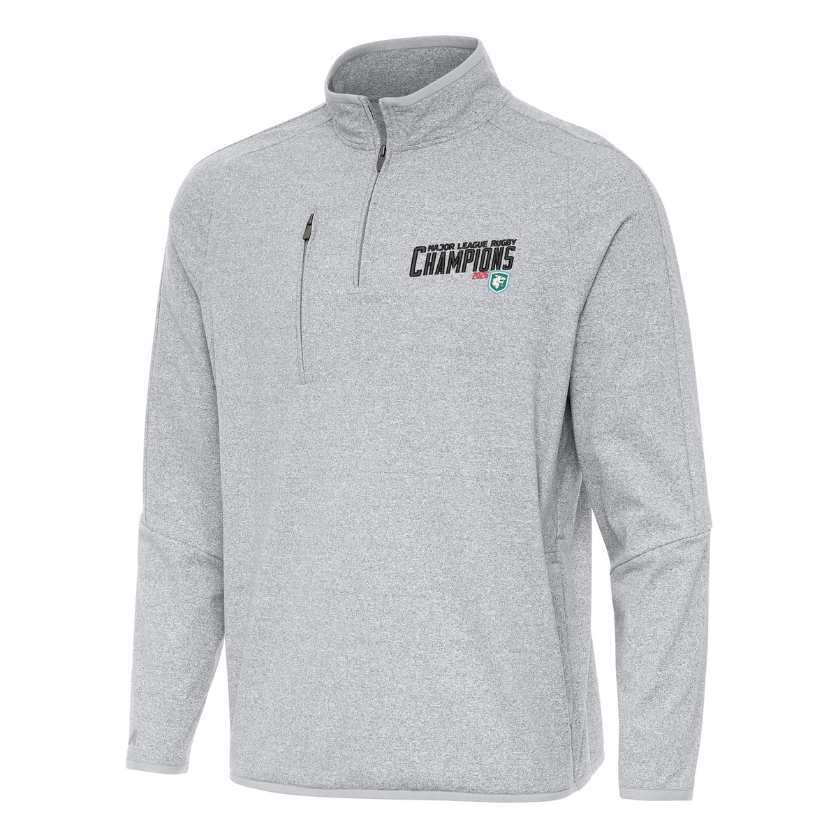 Chicago Hounds Antigua 2026 Champions Grey Certain 1/4 Zip Pullover Sweatshirt