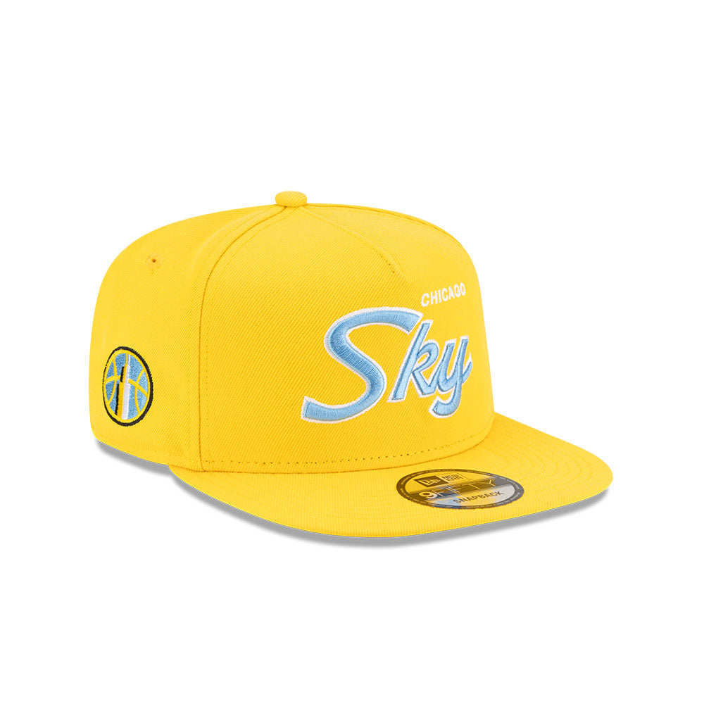 Chicago Sky New Era 9FIFTY A-Frame Yellow Script Adjustable Hat