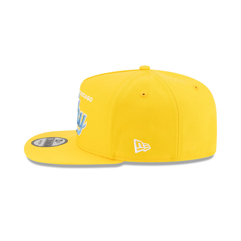 Chicago Sky New Era 9FIFTY A-Frame Yellow Script Adjustable Hat