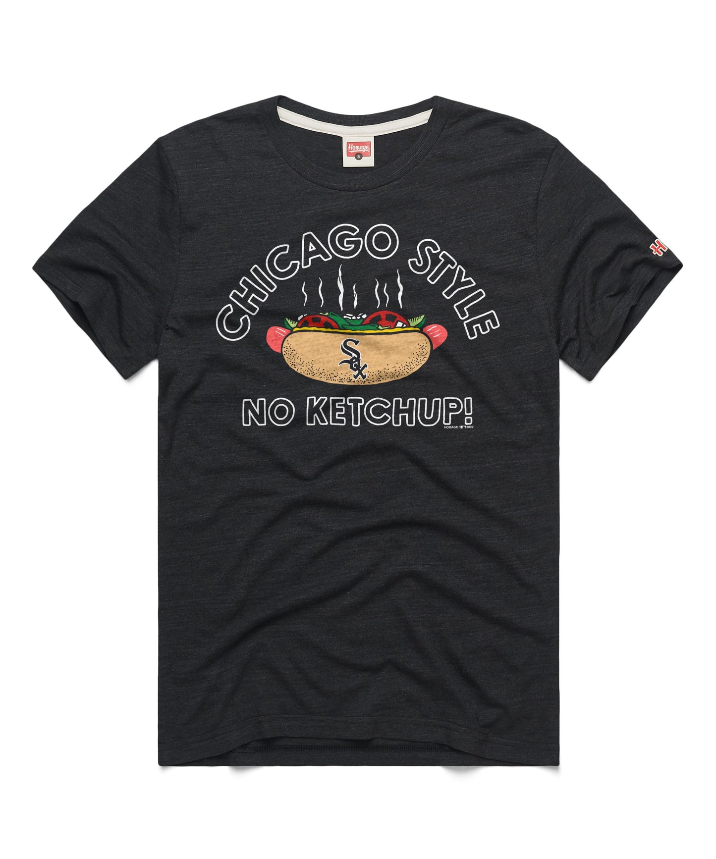 Chicago White Sox Homage Chicago Style No Ketchup Black T-Shirt