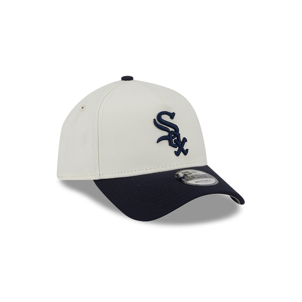 Chicago White Sox Chrome/Navy New Era 9FORTY A-Frame Adjustable Hat