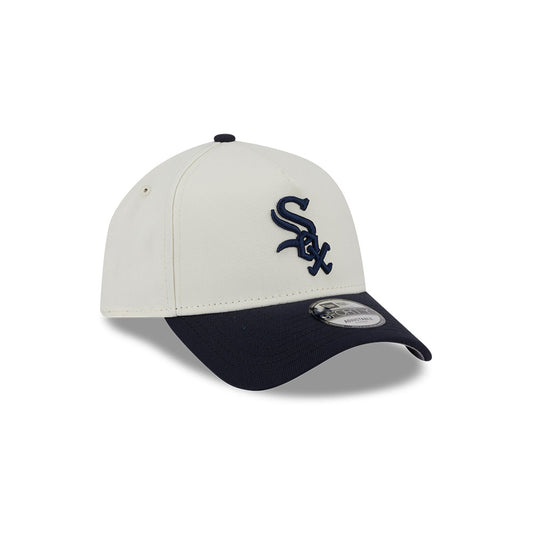 Chicago White Sox Chrome/Navy New Era 9FORTY A-Frame Adjustable Hat