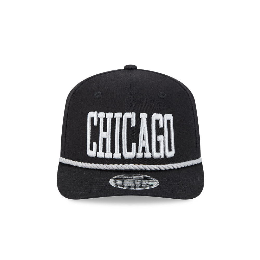 Chicago White Sox New Era 9SEVENTY CHICAGO Black Stretch-Snap Adjustable Hat