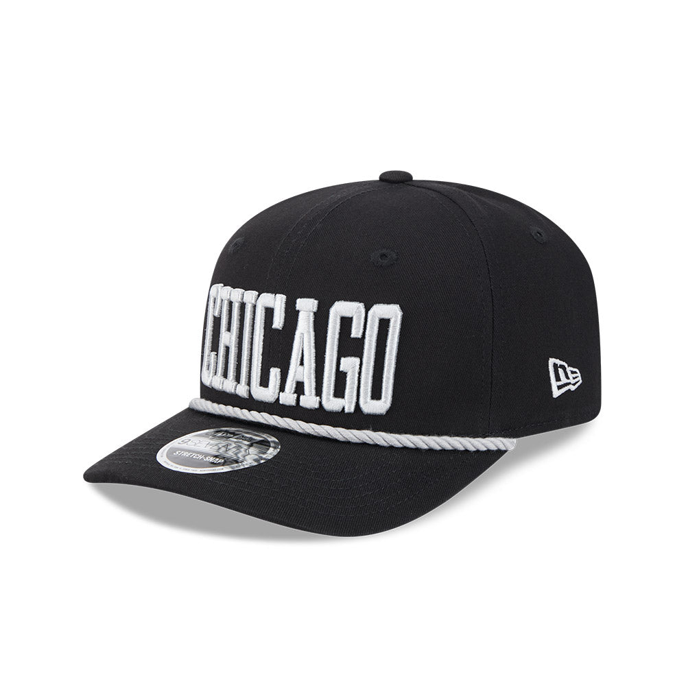 Chicago White Sox New Era 9SEVENTY CHICAGO Black Stretch-Snap Adjustable Hat