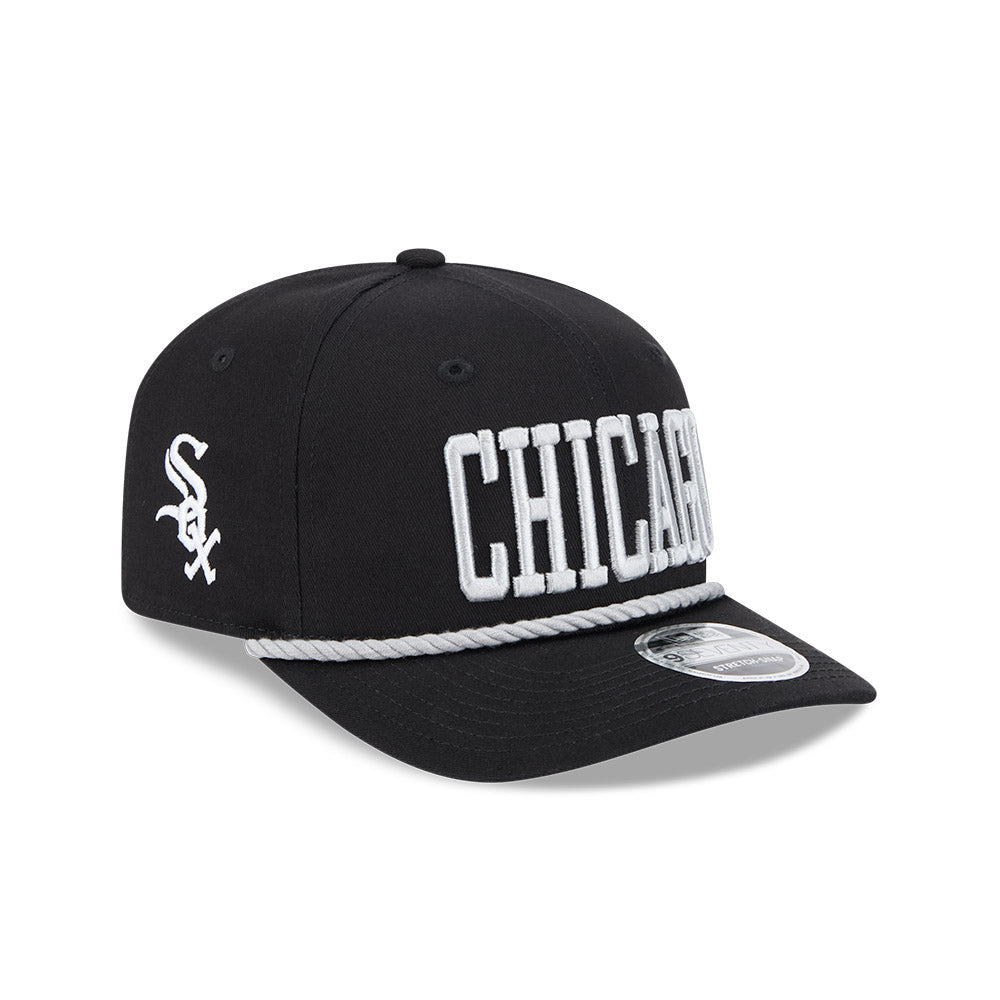 Chicago White Sox New Era 9SEVENTY CHICAGO Black Stretch-Snap Adjustable Hat