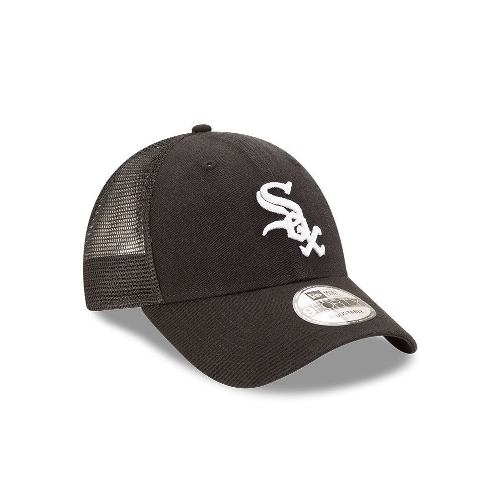 Chicago White Sox New Era Black 9FORTY Trucker Adjustable Hat