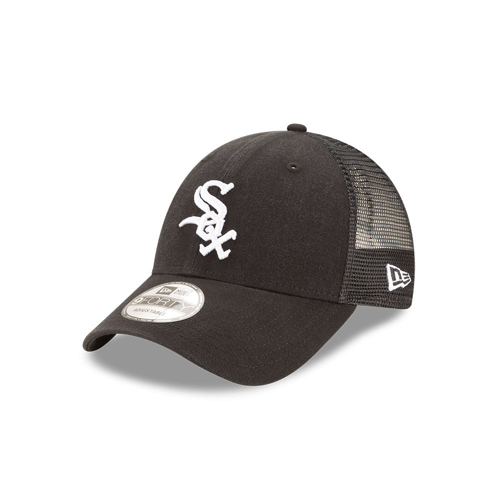 Chicago White Sox New Era Black 9FORTY Trucker Adjustable Hat
