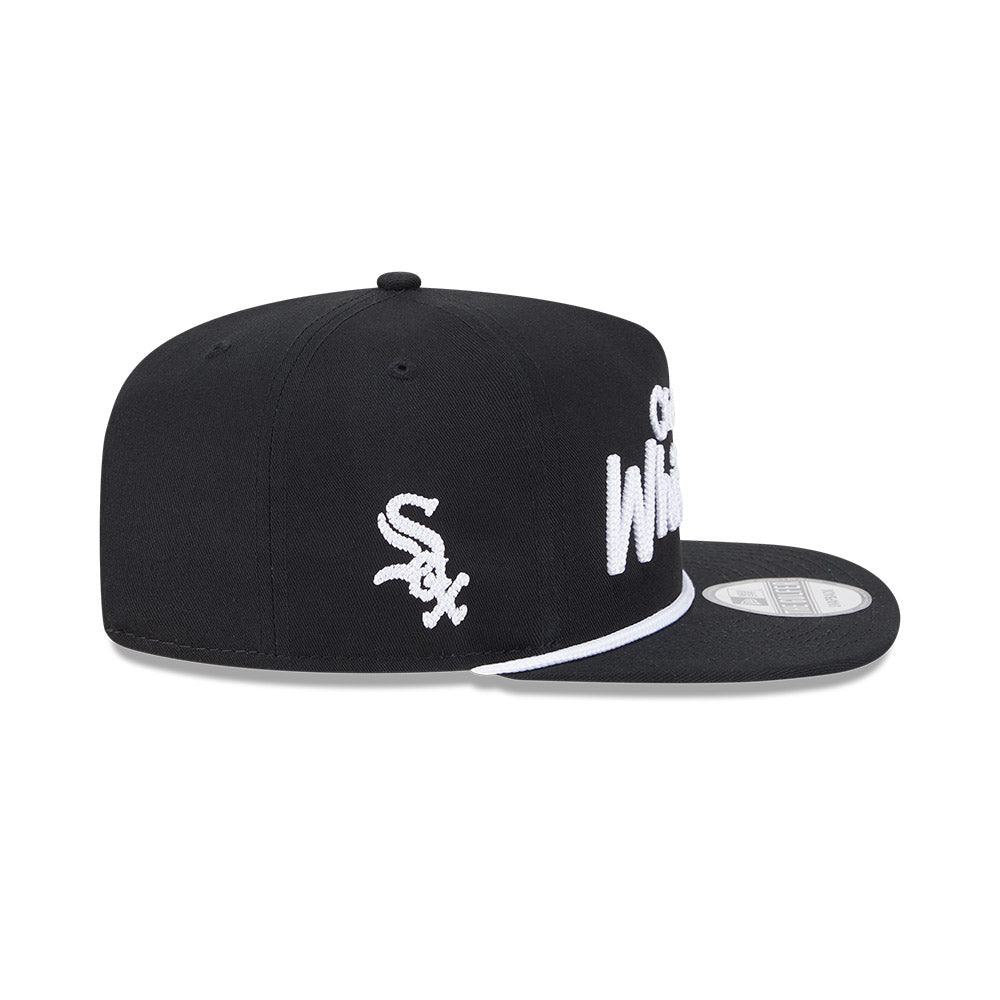Chicago White Sox New Era Golfer Text Team Adjustable Hat