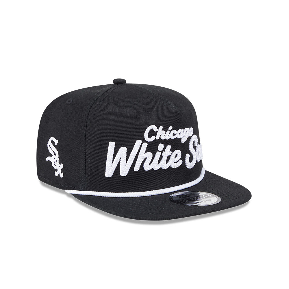 Chicago White Sox New Era Golfer Text Team Adjustable Hat