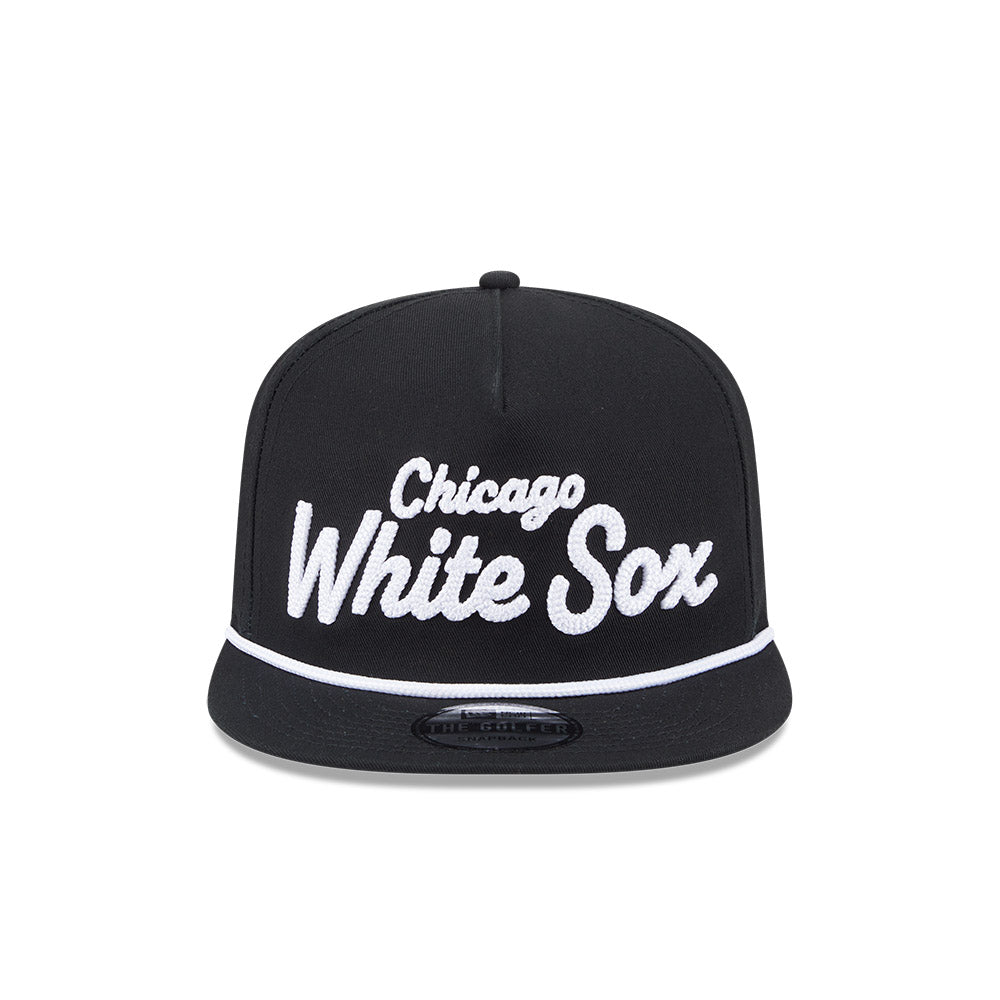 Chicago White Sox New Era Golfer Text Team Adjustable Hat