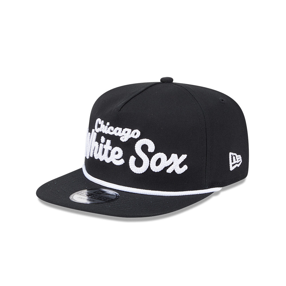 Chicago White Sox New Era Golfer Text Team Adjustable Hat