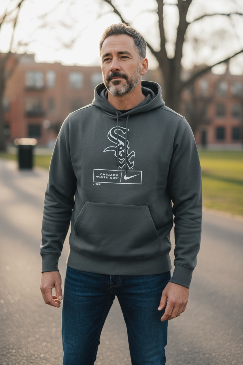 Chicago White Sox Nike Grey Therma Season Hoodie