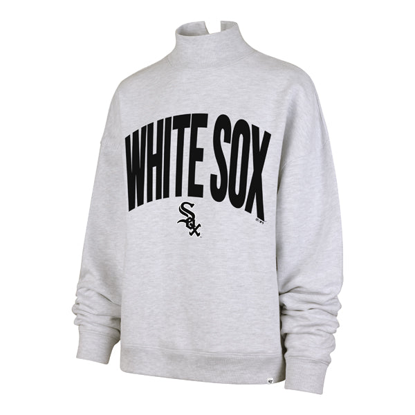 Chicago White Sox '47 Women's Subtle Muse Mock Neck Grey Pullover Sweatshirt
