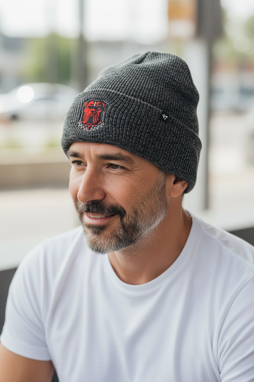 Cleveland Browns '47 Black Brain Freeze Cuffed Knit Hat