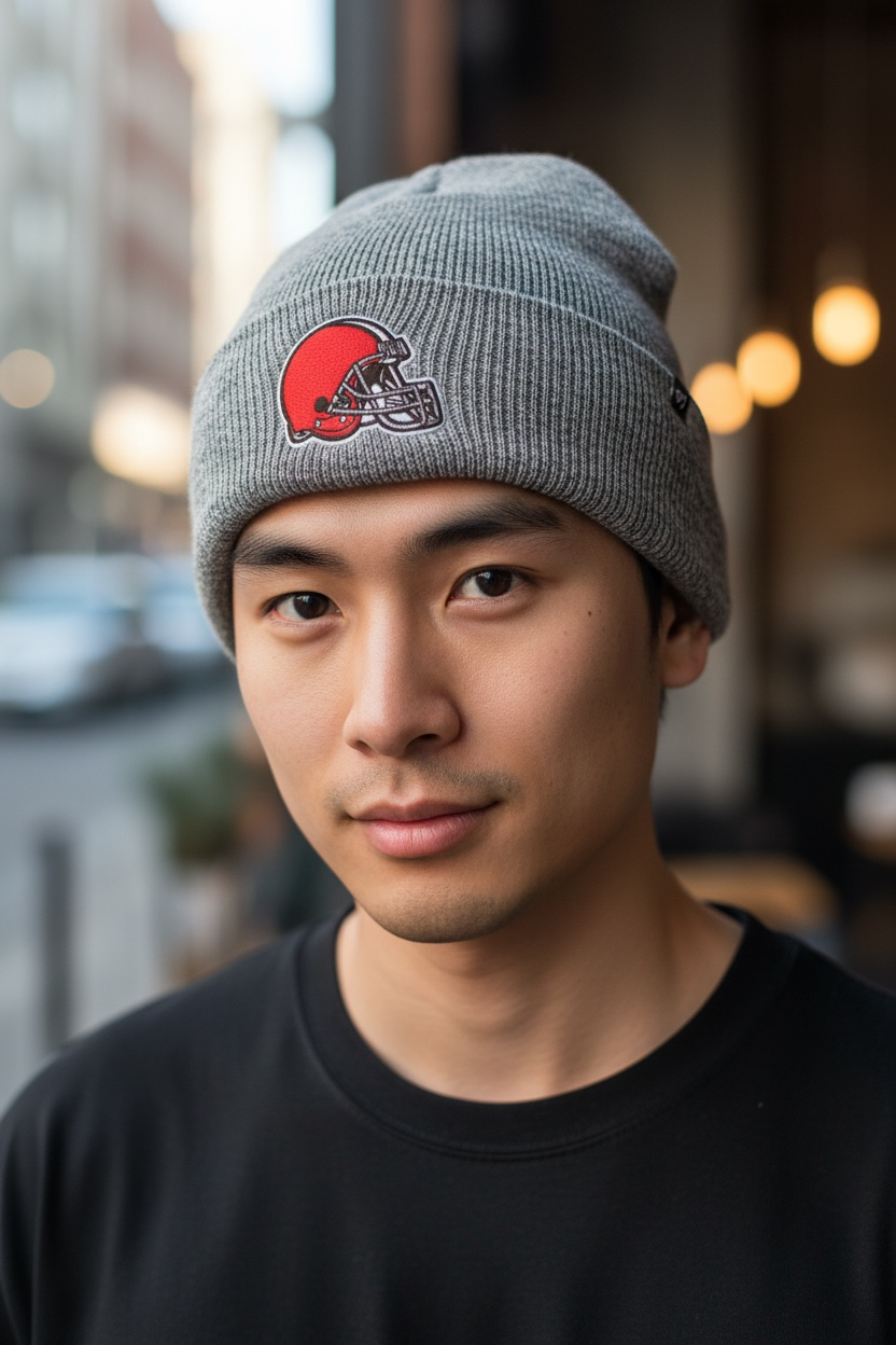 Cleveland Browns '47 Gray Brain Freeze Cuffed Knit Hat