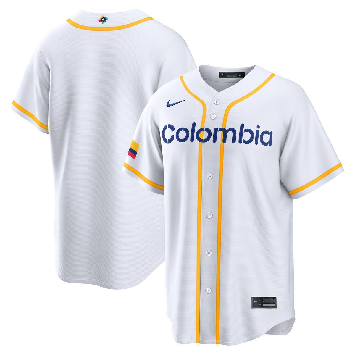 Colombia World Baseball Classic 2026 Nike White Home Jersey