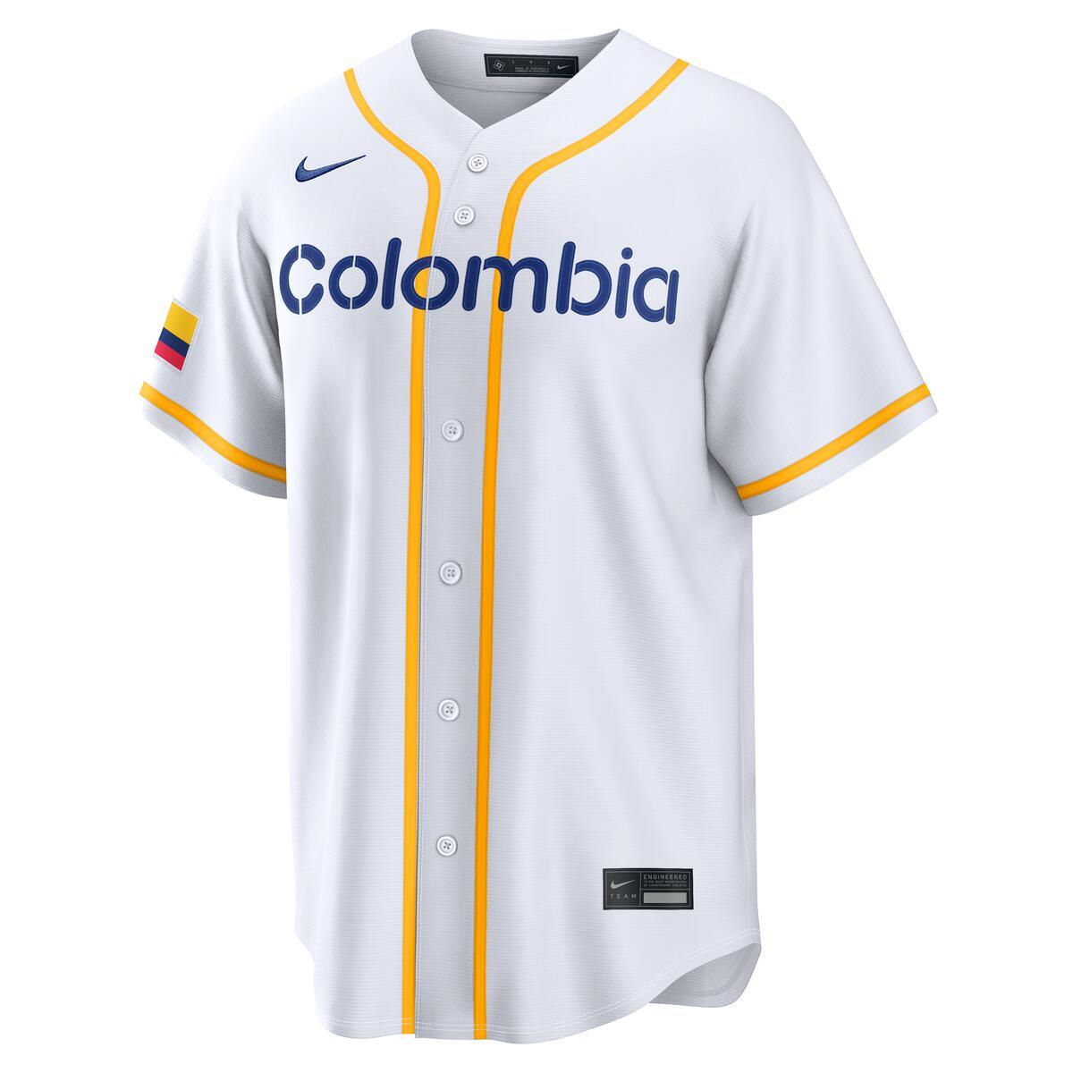 Colombia World Baseball Classic 2026 Nike White Home Jersey