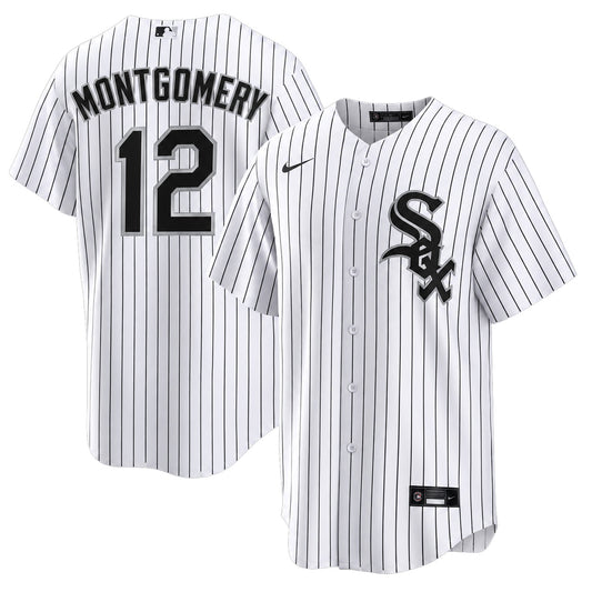 Colson Montgomery Chicago White Sox Nike Men's Home White Pinstripe Jersey