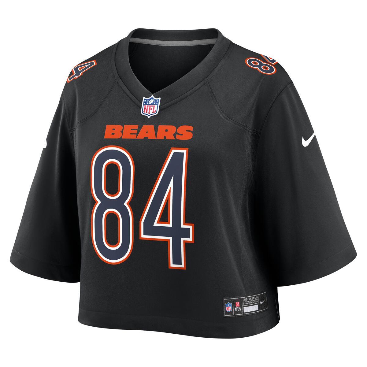 Colston Loveland #84 Chicago Bears Black Crop Fashion Jersey
