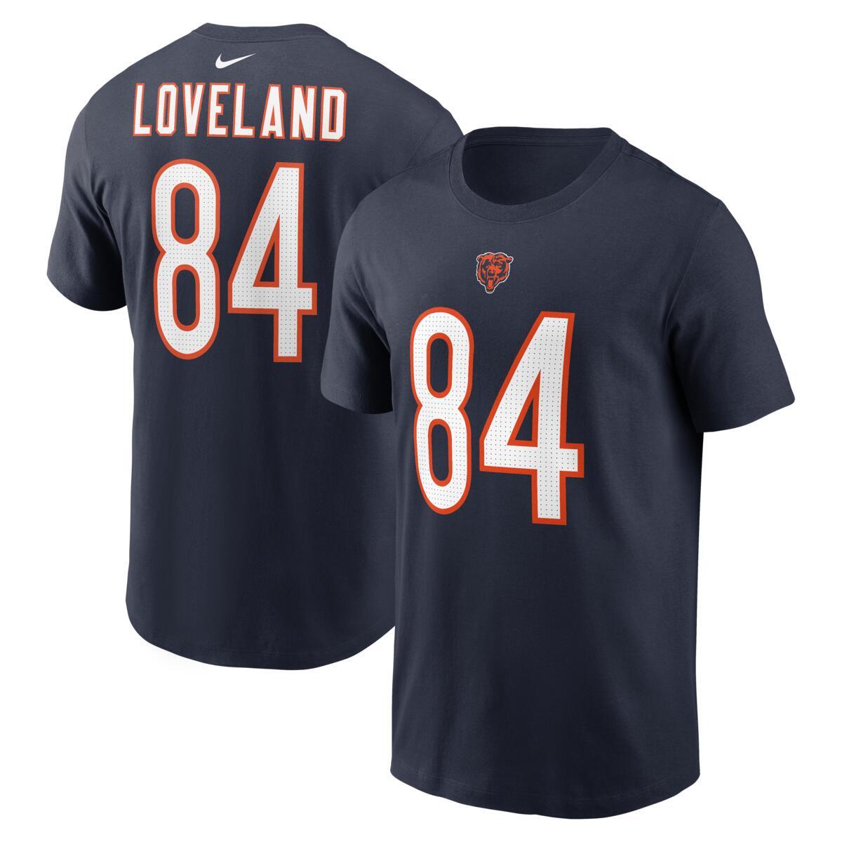 Colston Loveland Chicago Bears Nike Men's Navy Player T-Shirt