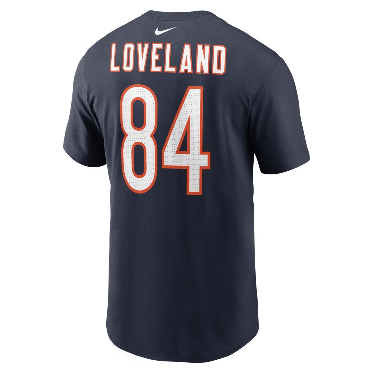 Colston Loveland Chicago Bears Nike Men's Navy Player T-Shirt