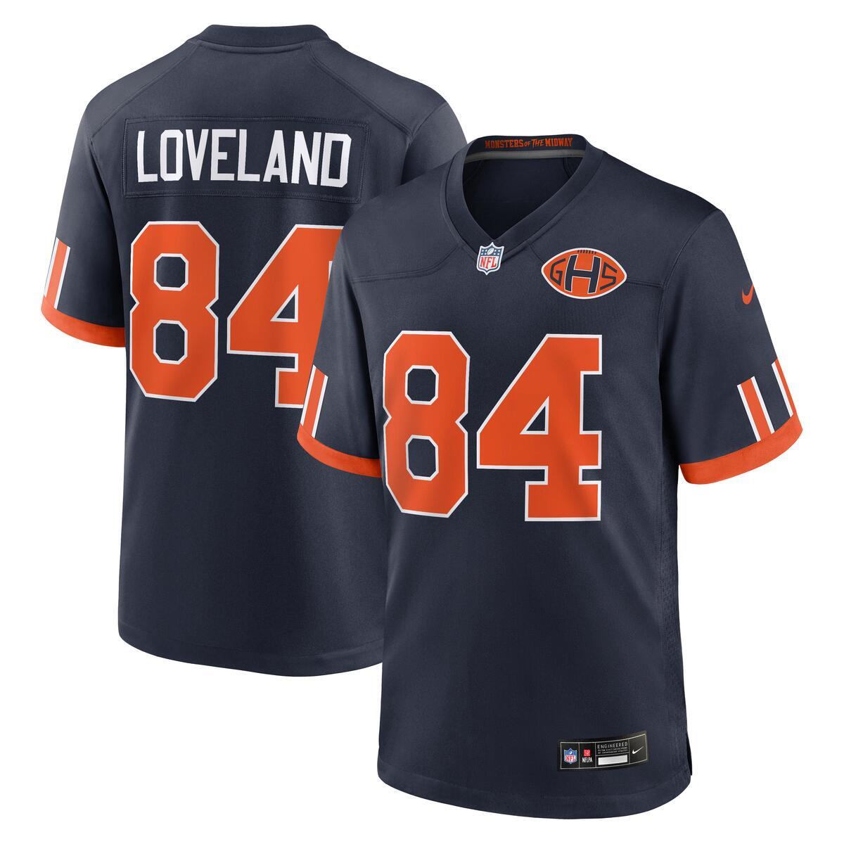 Colston Loveland #84 Chicago Bears Rivalry Nike Game Jersey