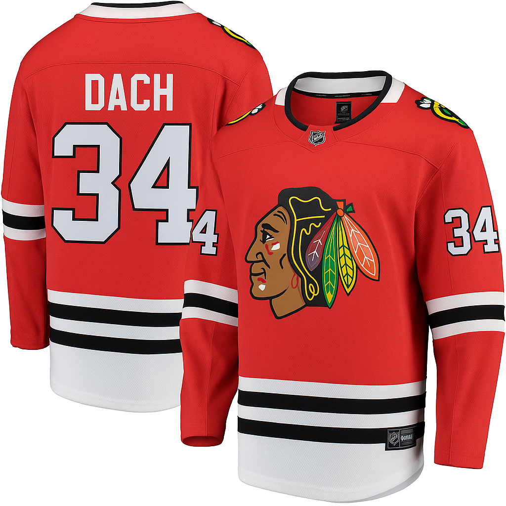 Colton Dach Chicago Blackhawks Fanatics Red Breakaway Men's Jersey