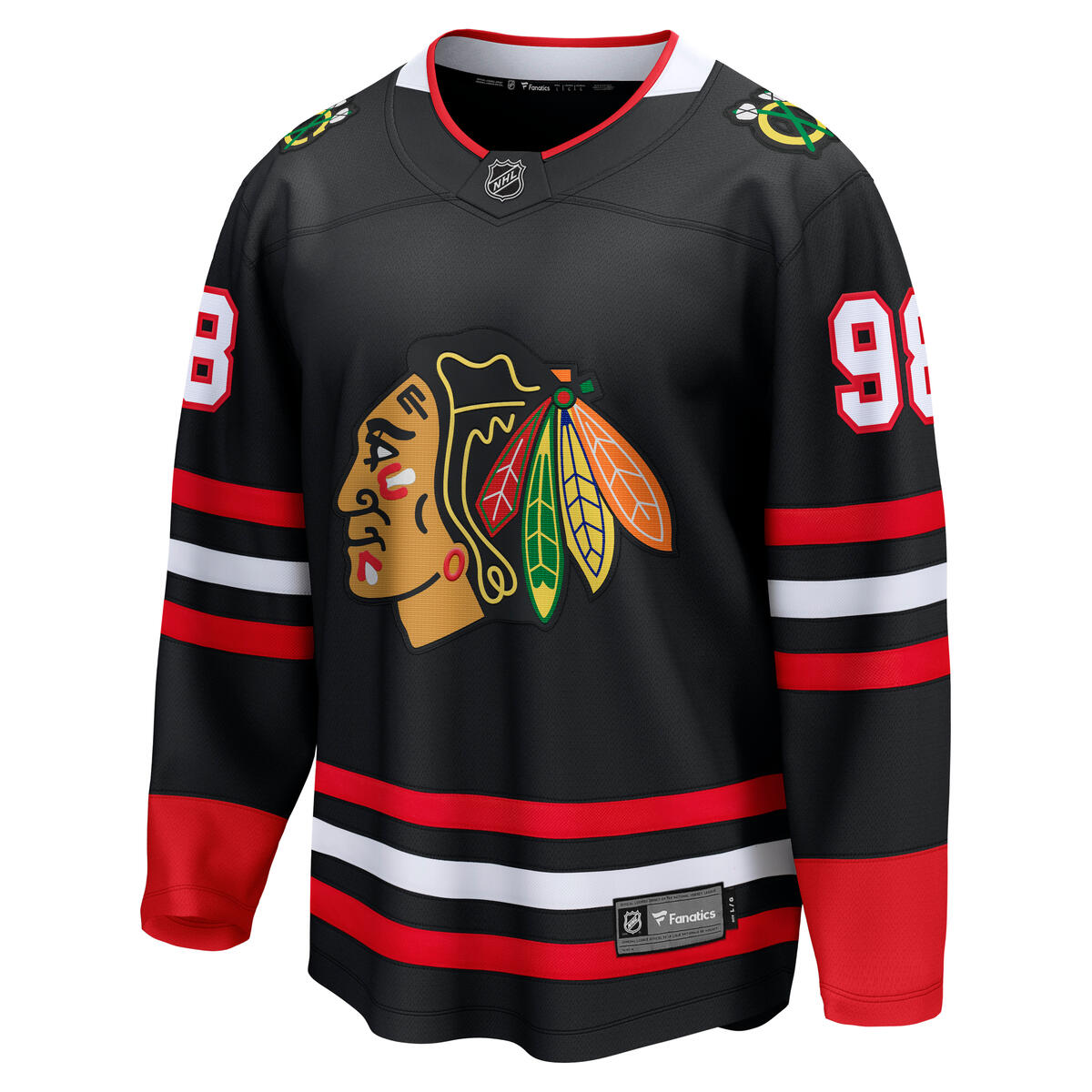 Connor Bedard Chicago Blackhawks Fanatics Black Alternate Breakaway Jersey