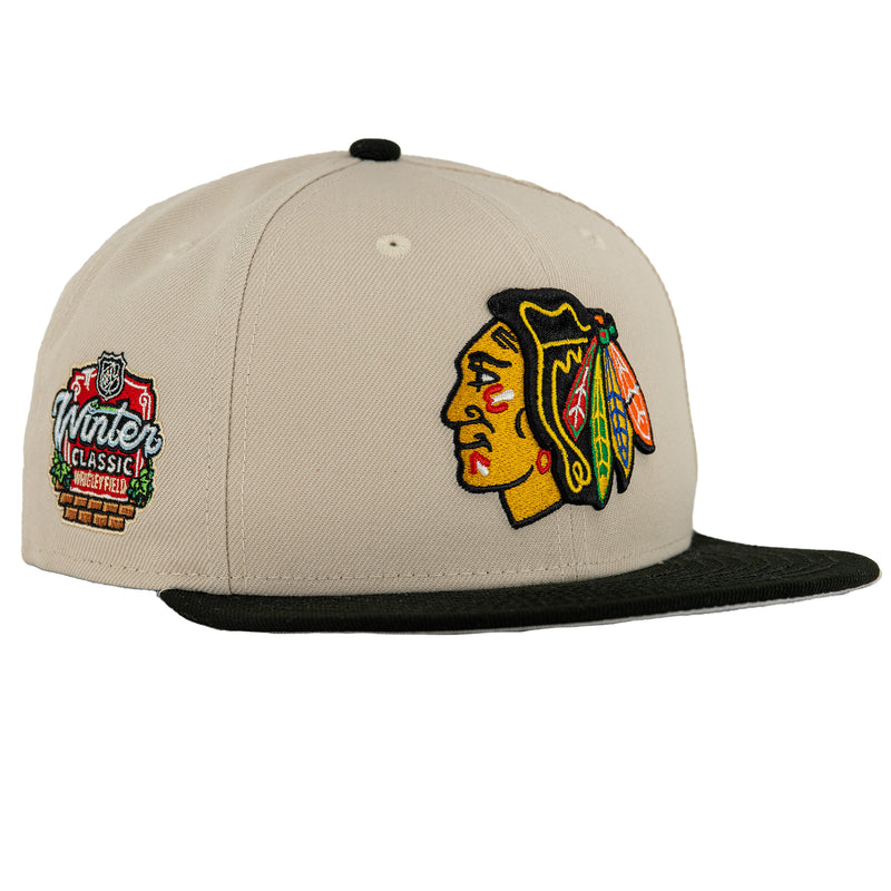 Chicago Blackhawks Stone/Black New Era 9FIFTY Winter Classic Snapback Hat