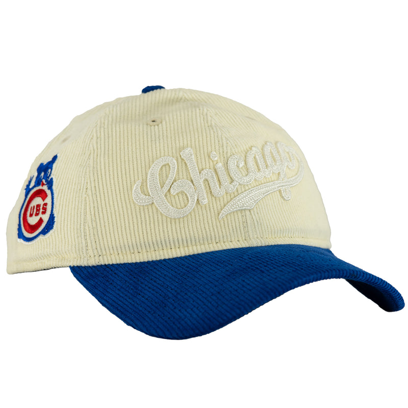 Chicago Cubs Corduroy Chrome/Royal Caitlin New Era 9TWENTY Adjustable Hat