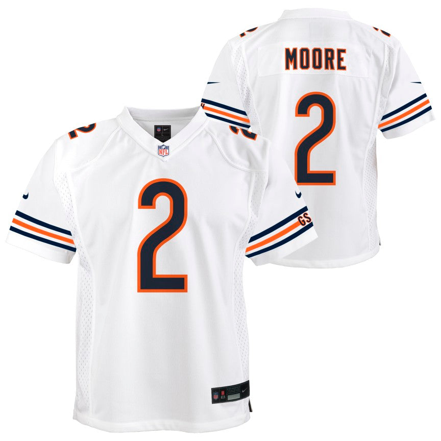 D.J. Moore Chicago Bears Nike Youth White Game Jersey