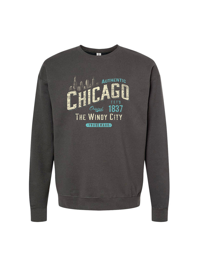 Chicago Heather Charcoal Drifter Crew Neck Sweatshirt