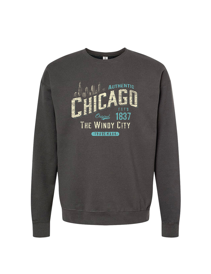 Chicago Heather Charcoal Drifter Crew Neck Sweatshirt