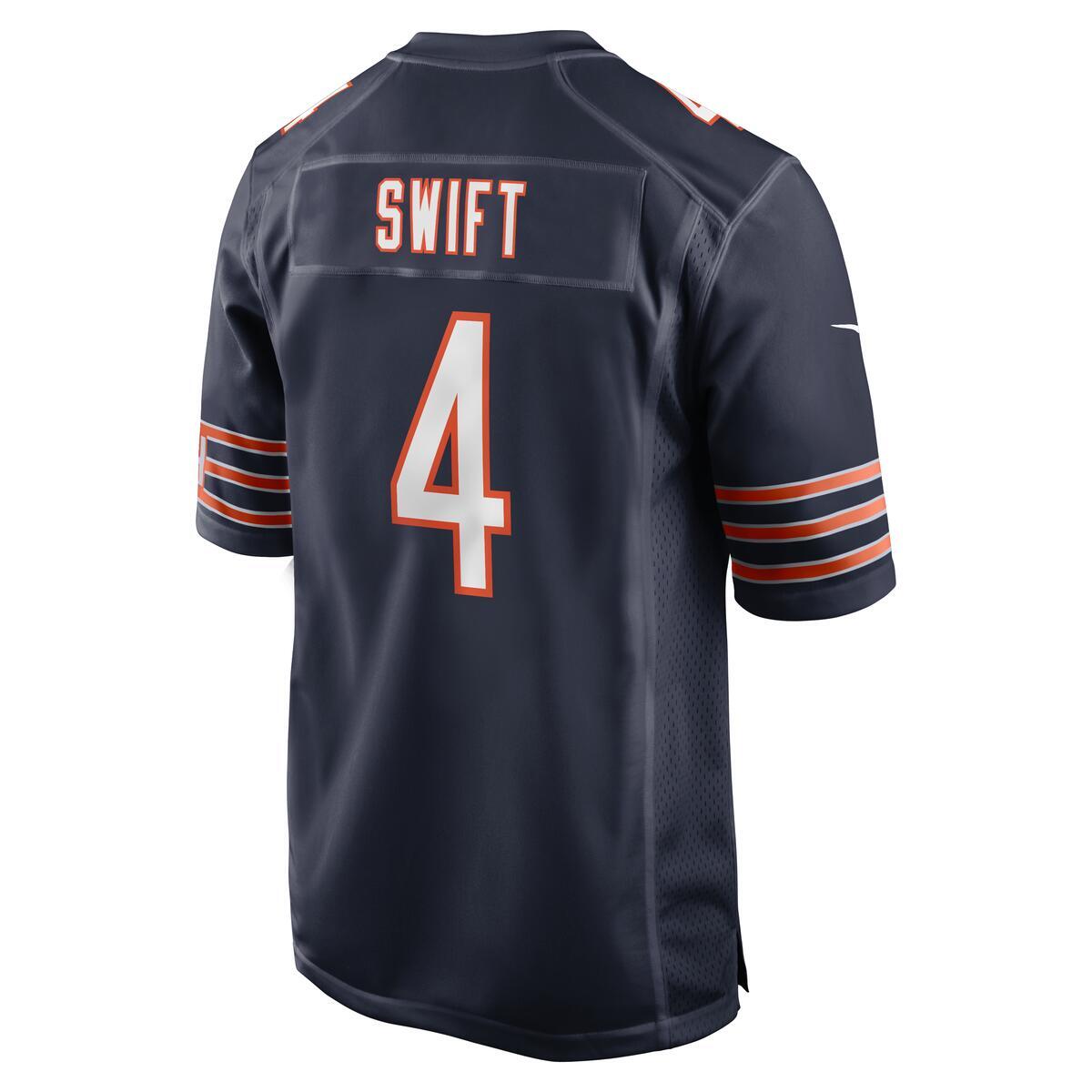 D'Andre Swift Chicago Bears Nike Navy Game Jersey