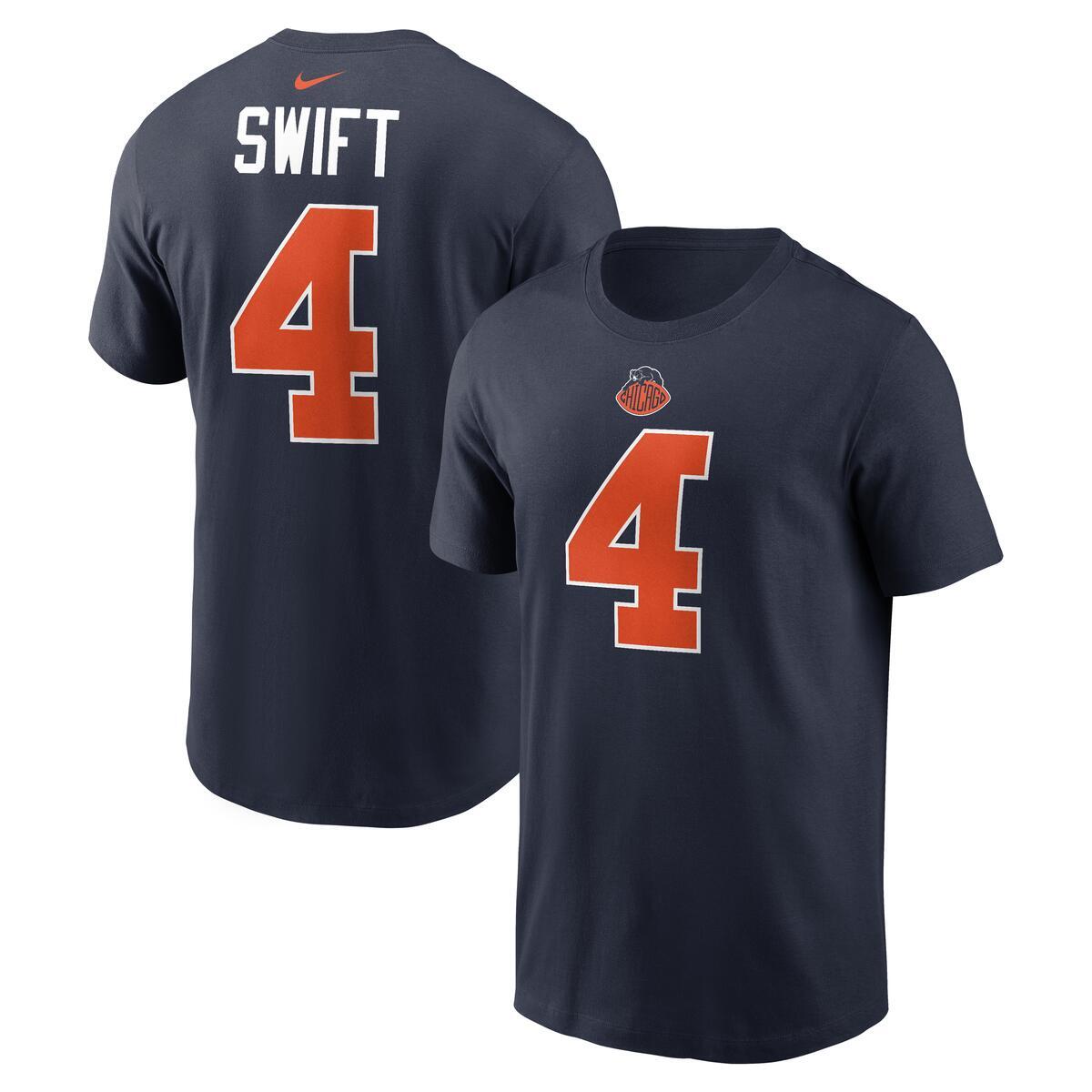 D'Andre Swift #4 Chicago Bears Nike Rivalry T-Shirt