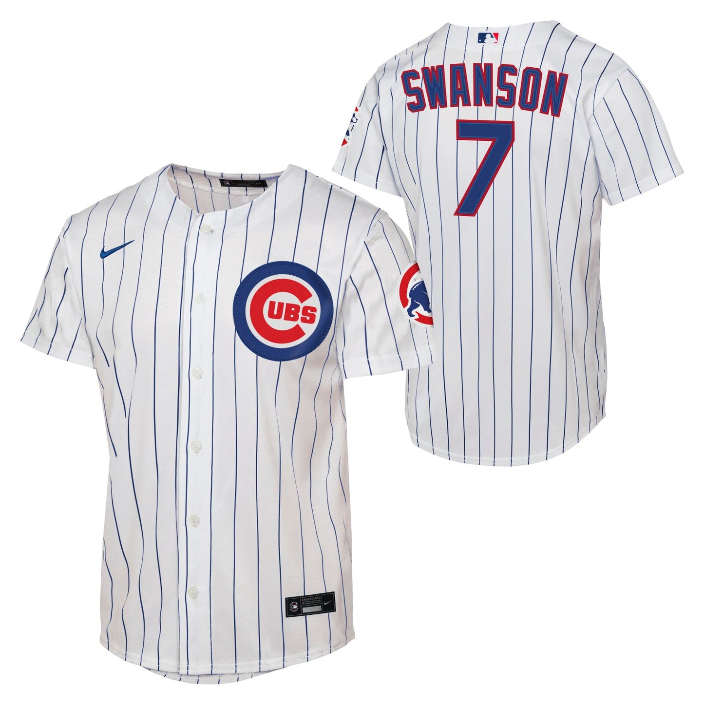 Dansby Swanson Chicago Cubs Nike Youth Home Run Pinstripe Jersey
