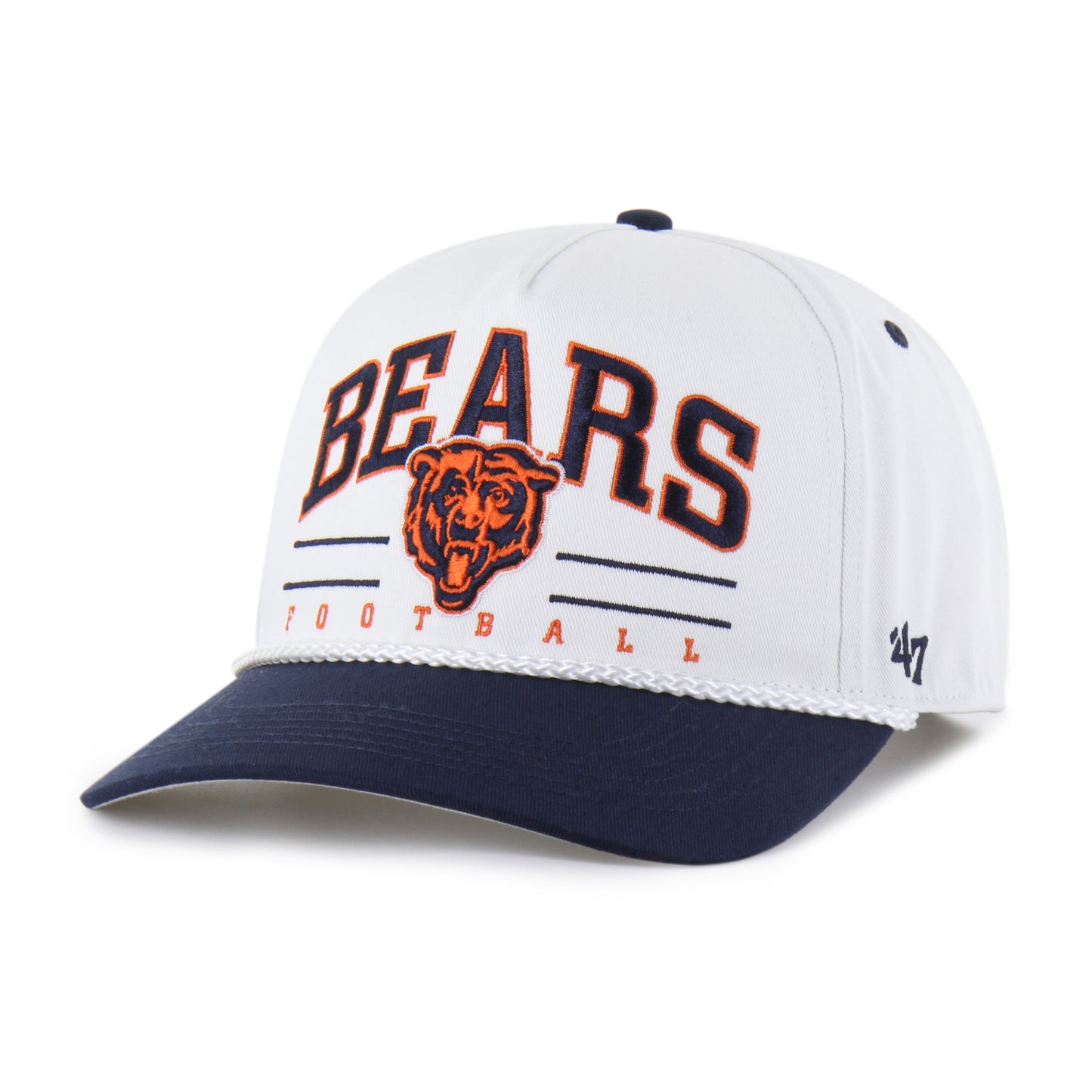 Chicago Bears '47 Hitch White/Navy Roscoe Adjustable Hat