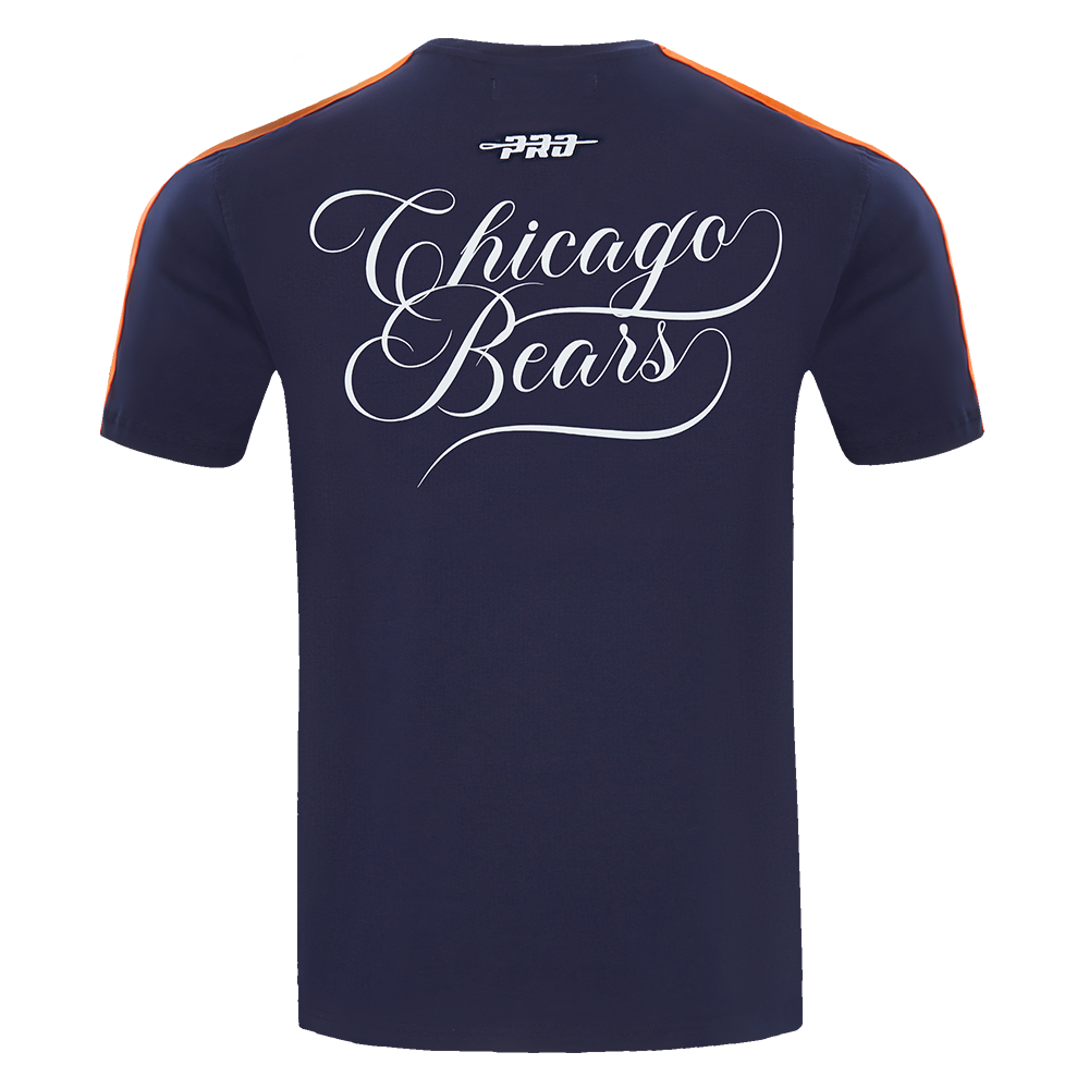 Chicago Bears Sugar Skull Dia De Los Muertos Navy Striped T-Shirt