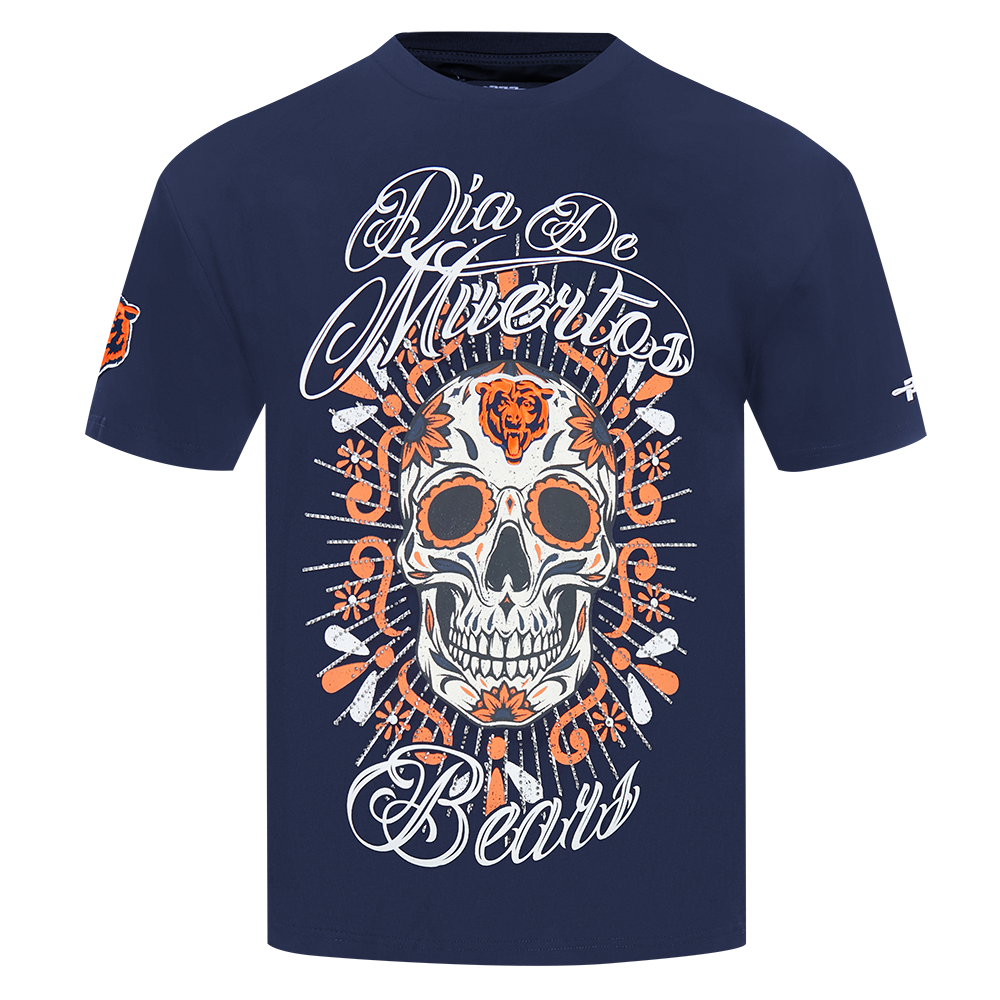 Chicago Bears Pro Standard Navy Eternal Skull Dia De Muertos Tee