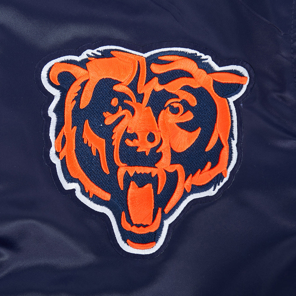 Chicago Bears Pro Standard Navy Dia De Muertos Eternal Skull Satin Jacket