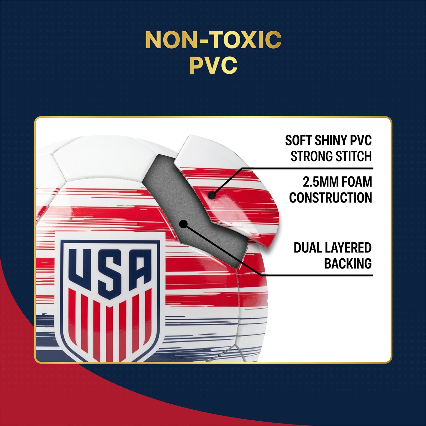 FIFA World Cup 2026 Red White and Blue United States Soccer Ball