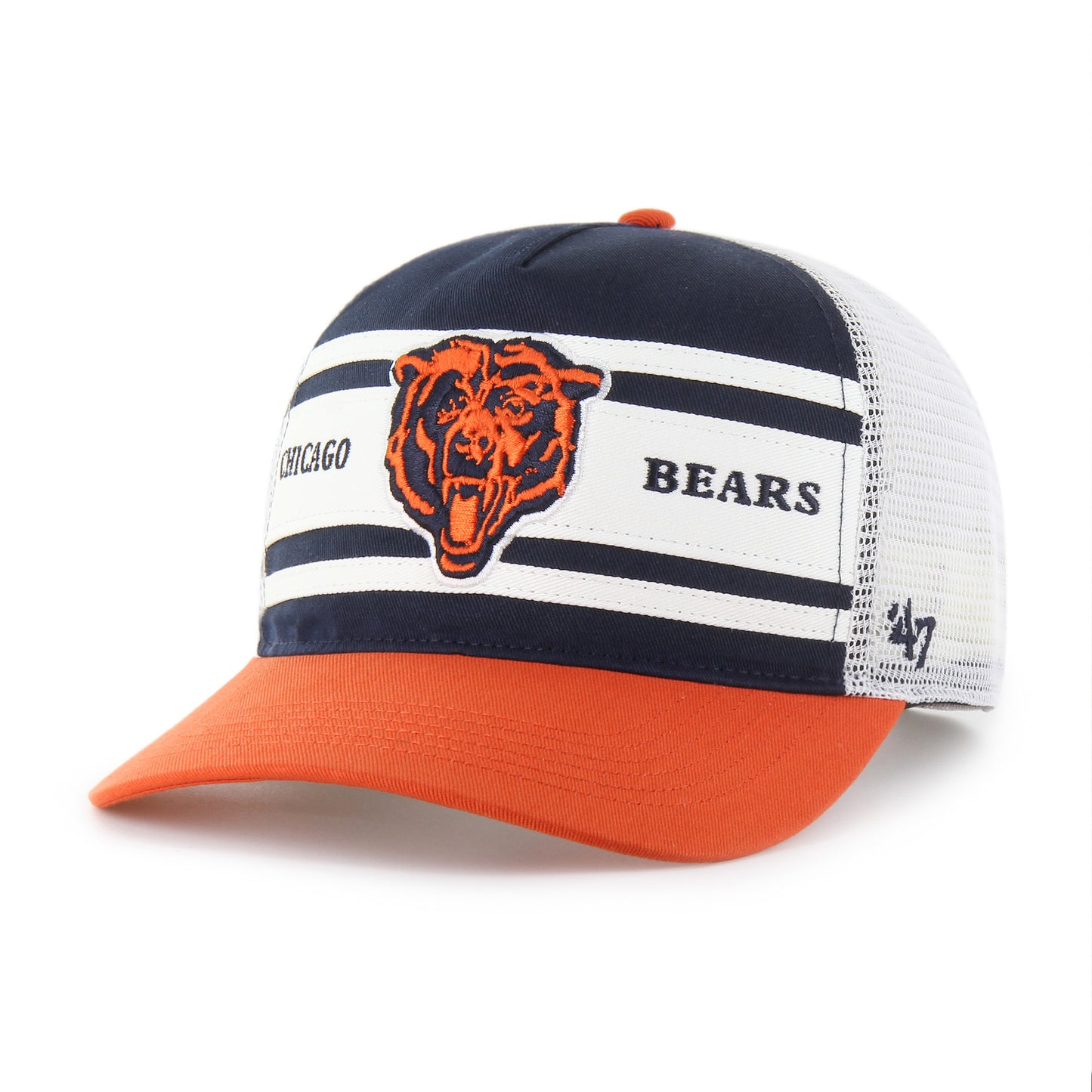 Chicago Bears '47 Striped Double Header Hitch Mesh Adjustable Hat
