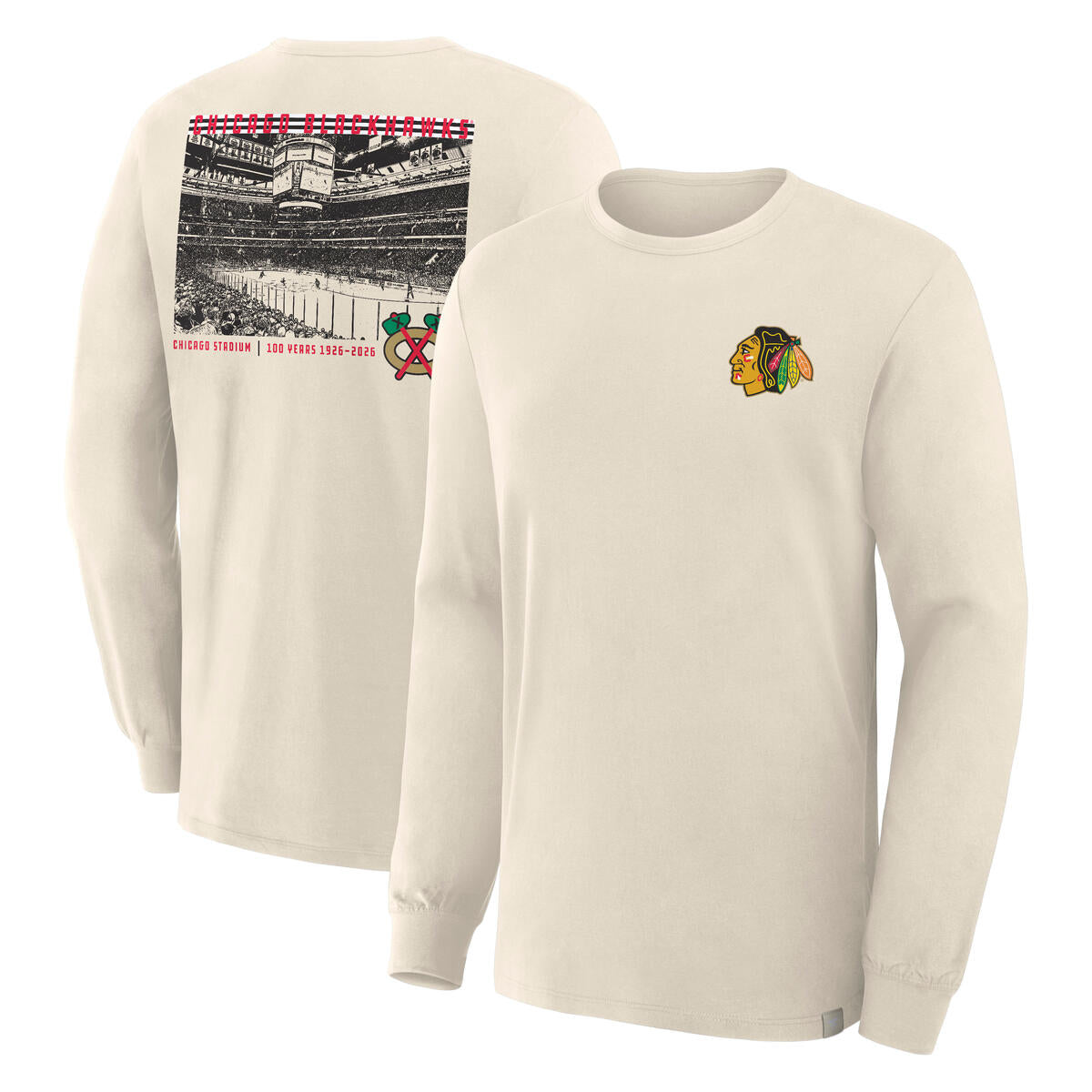 Chicago Blackhawks 100 Year Centennial Long Sleeve T-Shirt
