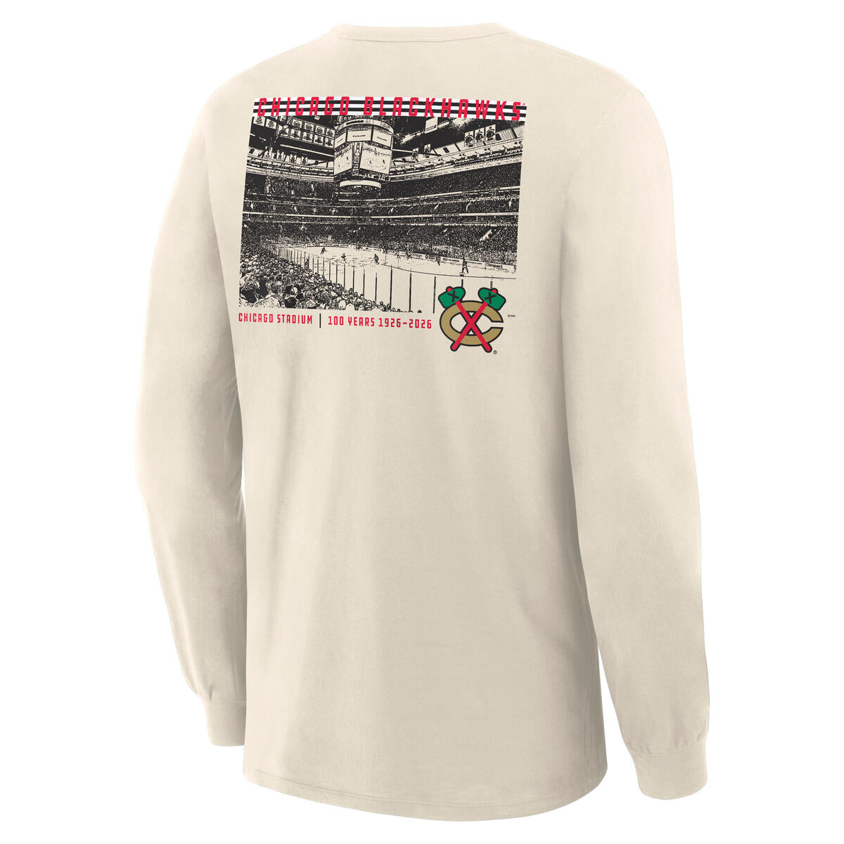 Chicago Blackhawks 100 Year Centennial Long Sleeve T-Shirt