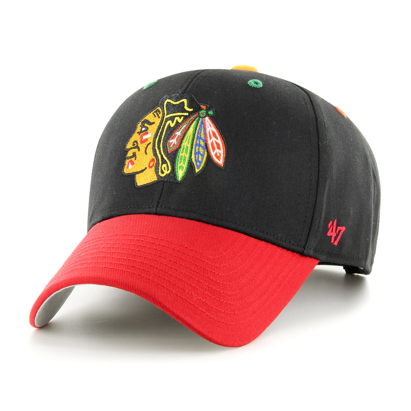 Chicago Blackhawks Black Two Tone Basic '47 MVP Adjustable Hat