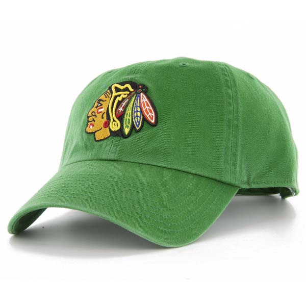 Chicago Blackhawks Kelly Clover '47 Clean Up Adjustable Hat