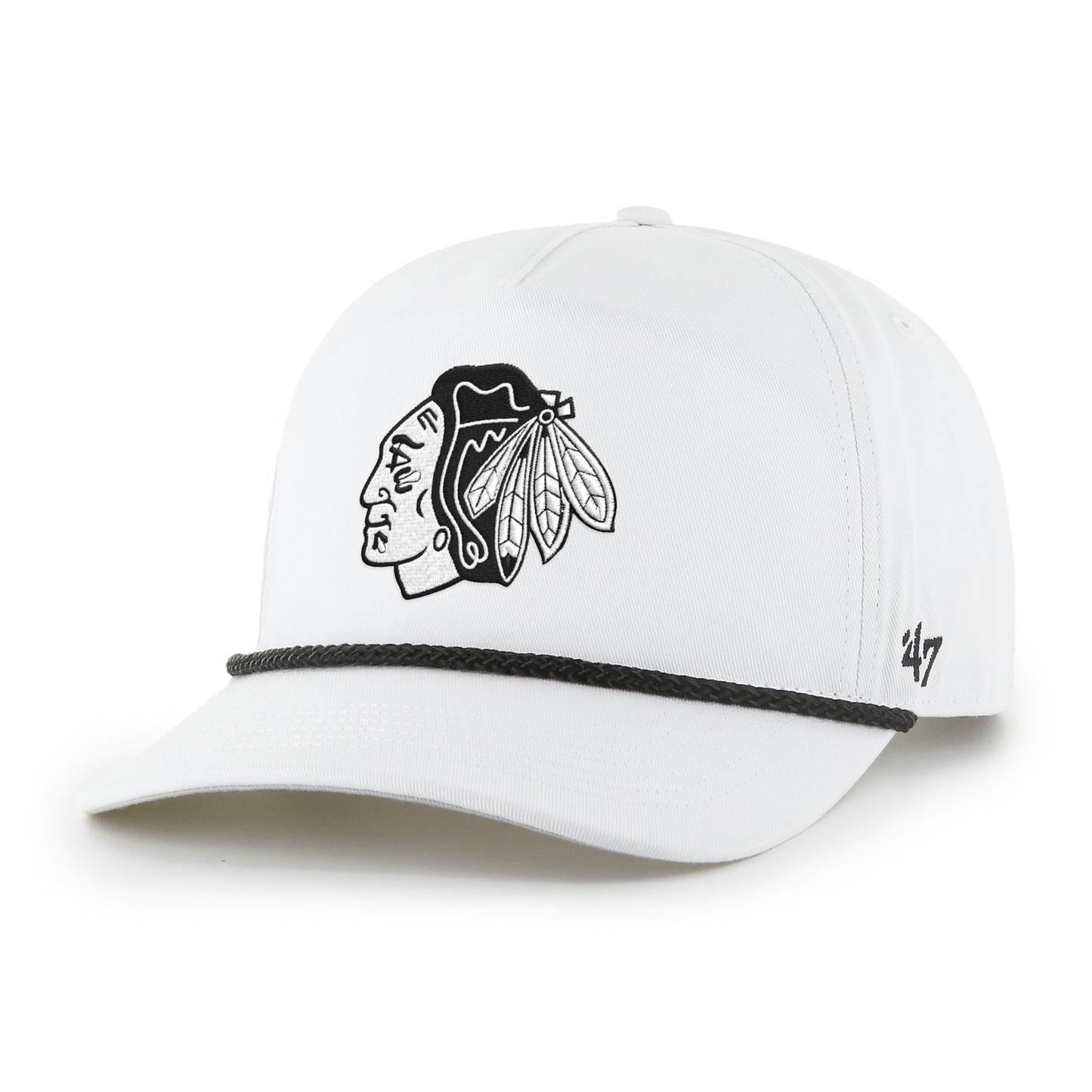 Chicago Blackhawks White Rope '47 Hitch Adjustable Hat – Clark Street ...