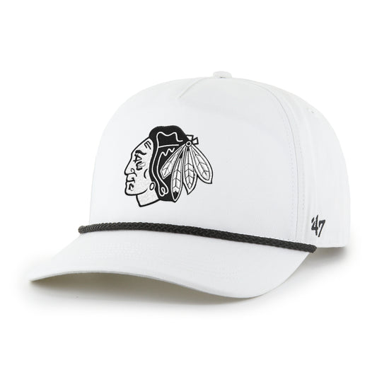 Chicago Blackhawks White Rope '47 Hitch Adjustable Hat